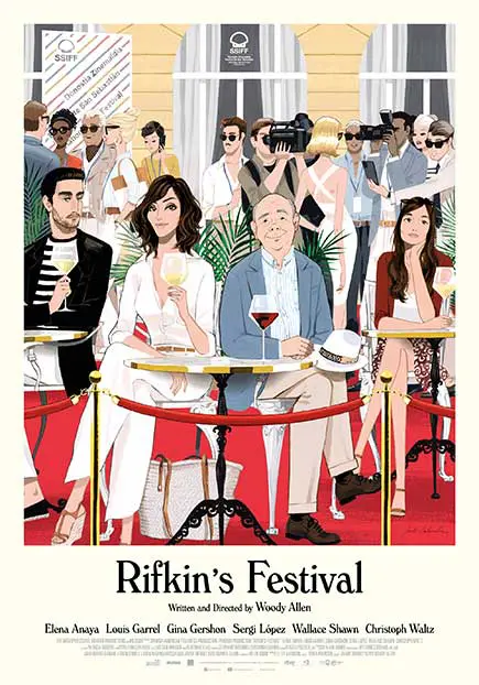 Rifkin's Festival movie poster illustration.