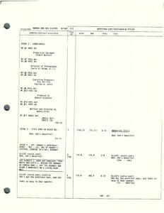 Script page with dialogue and scene details.
