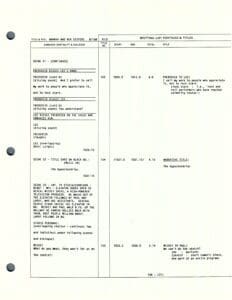 Document page with text and dialogue notes.