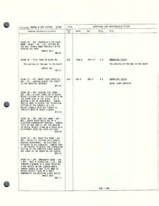 Script page with scene descriptions and notes.