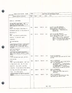 Typed document with columns and text.