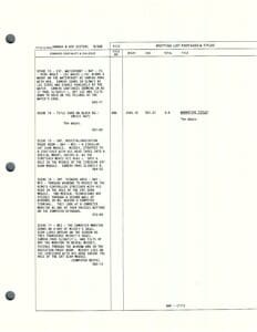 Script page with scene descriptions and notes.