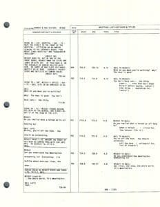 Script page with dialogue and scene notes.