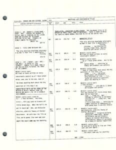 Typed script page with scene descriptions.