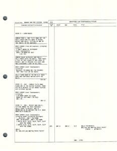 Script page with handwritten notes.
