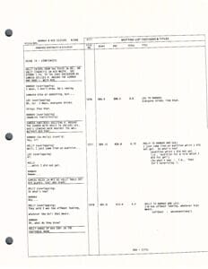Typed script page with notes and dialogue.