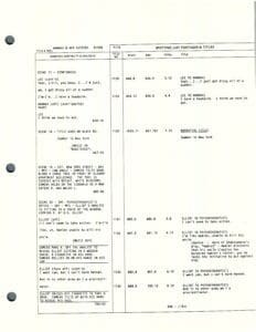 Script page with dialogue and scene descriptions.