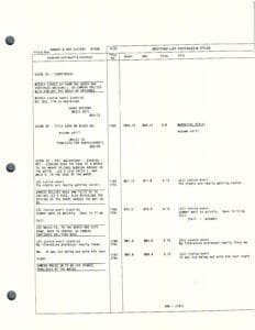 Document with text and tables, hole-punched.