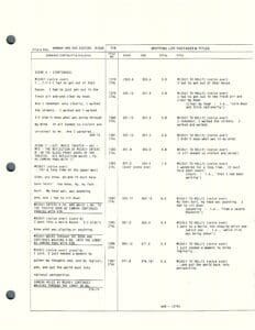 Typed script page with scene descriptions.