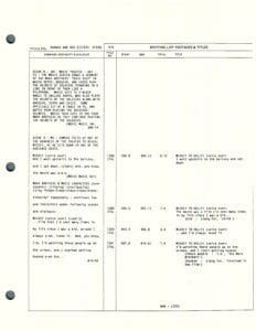 Film script page with dialogue and timings.