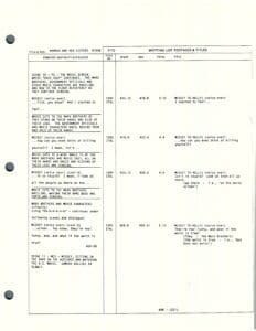 Film script page with scene descriptions.